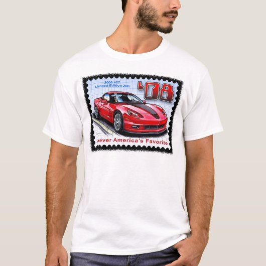 2008 Special Limited Edition Corvette 427 Z06 T-shirt (Voorkant)