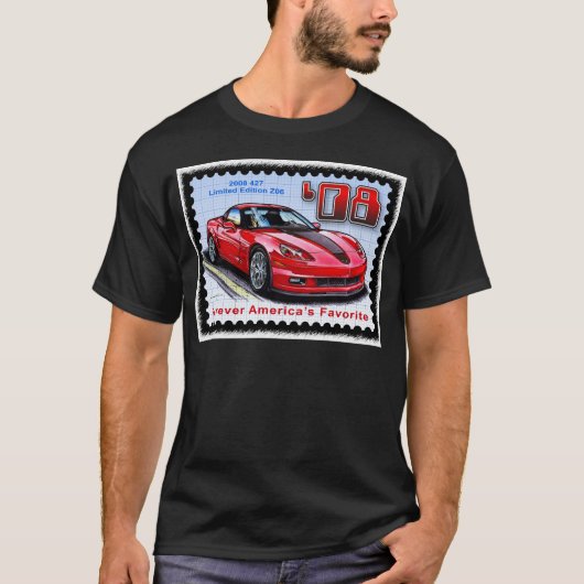 2008 Special Limited Edition Corvette 427 Z06 T-shirt (Voorkant)