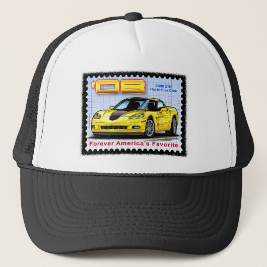 2008 ZHZ Hertz Fun Club Rental Edition Corvette Trucker Pet (Voorkant)