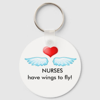 2009111418528, NURSES heeft vleugels om te vliegen Sleutelhanger