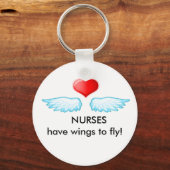 2009111418528, NURSES heeft vleugels om te vliegen Sleutelhanger (Voorkant)