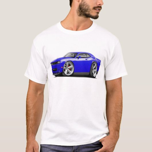 2009-11 Challenger RT Blue-White auto T-shirt (Voorkant)