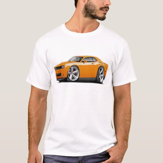 2009-11 Challenger RT Oranje-White auto T-shirt (Voorkant)