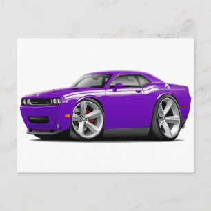 2009-11 Challenger RT Paars-White auto Briefkaart