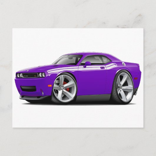 2009-11 Challenger RT Paars-White auto Briefkaart (Voorkant)