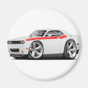 2009-11 Challenger RT White-Red Car Magneet