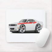 2009-11 Challenger RT White-Red Car Muismat (Met muis)