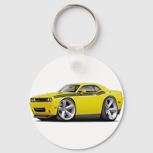 2009-11 Challenger RT Yellow-Black Car Sleutelhanger (Voorkant)