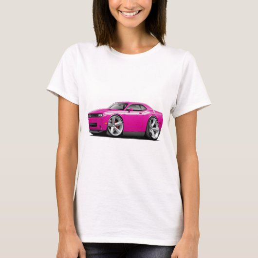 2009-2011 Challenger RT Fuschia-White T-shirt (Voorkant)