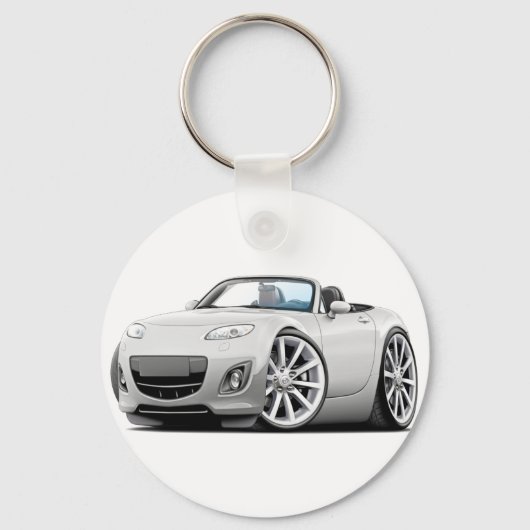 2009-2013 Miata White car Sleutelhanger (Voorkant)