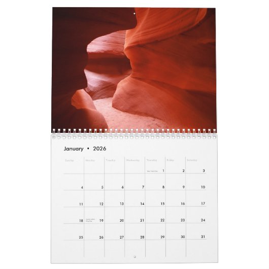 2009 Antelope Canyon Agenda Kalender (Jan 2026)