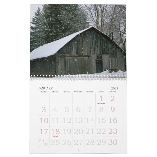 2009 - Barns of Central Pennsylvania Kalender (Jan 2027)
