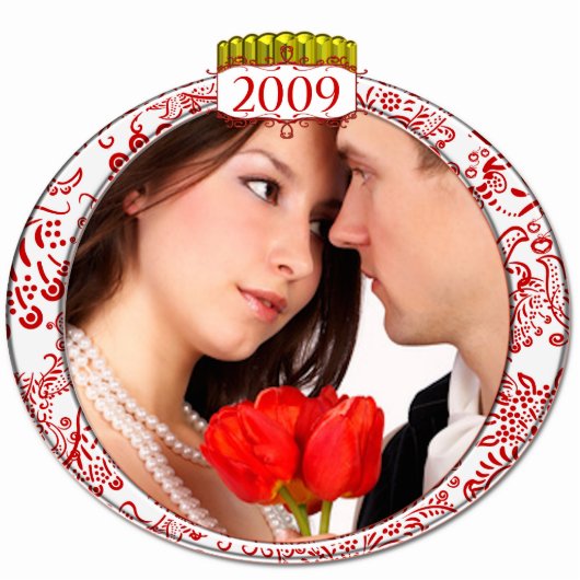 2009 Foto Kerst Ornament Fotobeeldje Ornament (Voorkant)