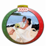 2009 Huwelijk Kerst Ornament Fotobeeldje Ornament<br><div class="desc">Bekijk meer kerstDesign van Sandra Bekijk meer kerstDesign van Sandra</div>