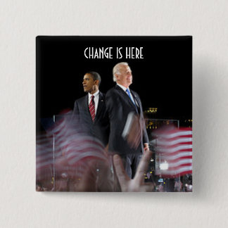 2009 INAUGURATIE PRESIDENTIËLE CEREMONIE GESCHENK VIERKANTE BUTTON 5,1 CM