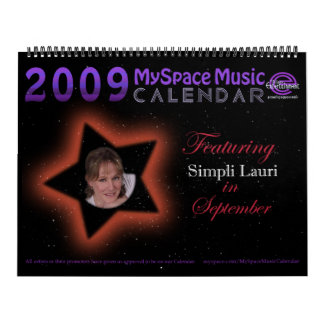 2009 MYSPACE MUZIEK CALENDAR met SIMPLI LAURI Kalender