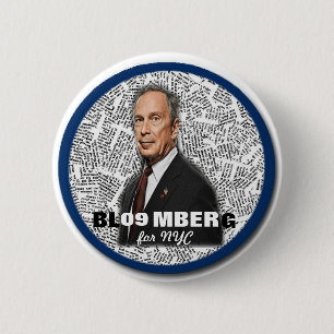2009 NY-burgemeester Mike Bloomberg Pin Ronde Button 5,7 Cm