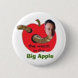 2009 NYC Mayor Anti-Bloomberg Pin Ronde Button 5,7 Cm