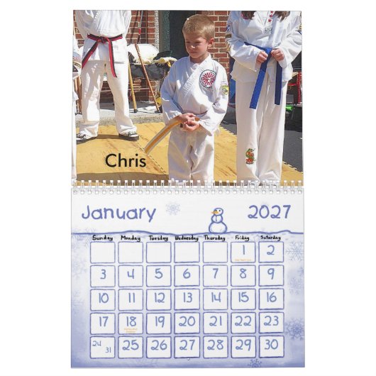 2009 Tae Kwon Do Agenda Kalender (Jan 2027)