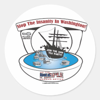2009 Tea Party Ronde Sticker