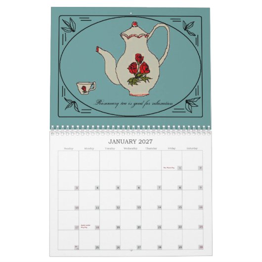 2009 Teapots - Gepersonaliseerd Kalender (Jan 2027)