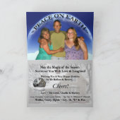 2009HolidayCupcakeCatsSnowglobeFlat Feestdagen Kaart (Binnen)