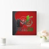 [200] Afghanistan: COA, vlag & kaart Vierkante Klok (Huis)