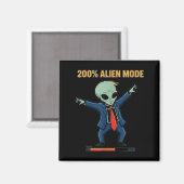 200% alien modus _ grappige sciencefiction meme magneet (Voorkant / Achterkant)