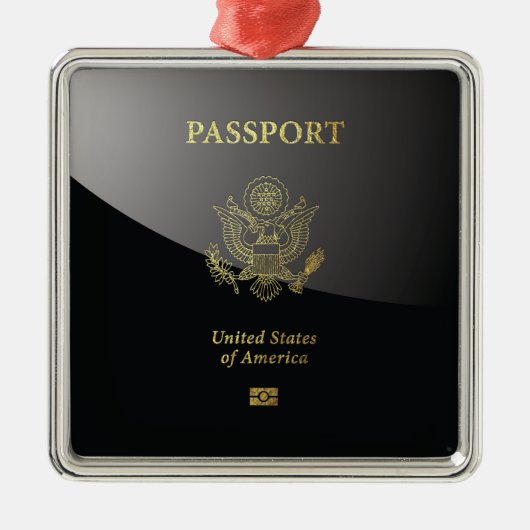 [200] Amerikaans paspoort Hoesje Metalen Ornament (Voorkant)