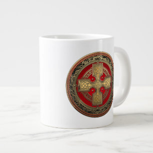 [200] Ancient Celtic Sacred Gold Knot Cross Grote Koffiekop