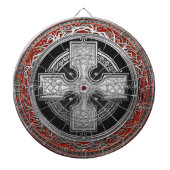 [200] Ancient Celtic Sacred Silver Knot Cross Dartbord (Voorkant)