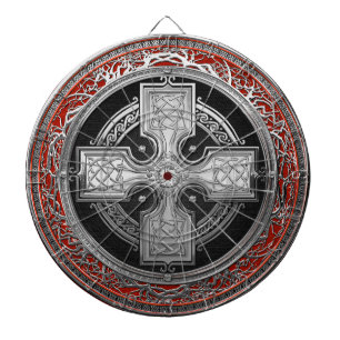 [200] Ancient Celtic Sacred Silver Knot Cross Dartbord