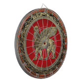 [200] Assyrische Winged Lion - Gold Lamassu Dartbord (Voorkant Links)