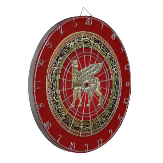 [200] Babylonische scharrellamp [3D] Dartbord (Voorkant Links)