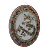 [200] Black and Gold Sacred Eastern Dragon Dartbord (Voorkant Links)