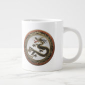[200] Black and Gold Sacred Eastern Dragon Grote Koffiekop (Rechts)