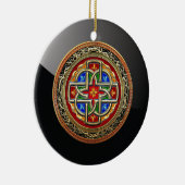 [200] Celtic Cross [Gold+Enamel] Keramisch Ornament (Rechts)