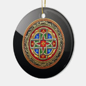 [200] Celtic Cross [Gold+Enamel] Keramisch Ornament (Links)