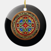 [200] Celtic Cross [Gold+Enamel] Keramisch Ornament (Achterkant)