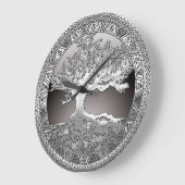 [200] Celtische boom of Life [Zilver] Grote Klok (Hoek)