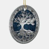 [200] Celtische boom of Life [Zilver] Keramisch Ornament (Rechts)