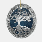 [200] Celtische boom of Life [Zilver] Keramisch Ornament (Links)