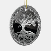 [200] Celtische boom of Life [Zilver] Keramisch Ornament (Rechts)
