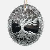 [200] Celtische boom of Life [Zilver] Keramisch Ornament (Links)