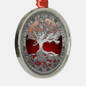 [200] Celtische boom of Life [Zilver] Metalen Ornament (Rechts)