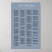 200 Champagne Wedding Seating Chart Poster (Voorkant)