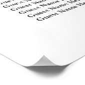 200 Eenvoudige Trouwstoelenindeling Poster (Hoek)
