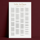 200 Eenvoudige Trouwstoelenindeling Poster
