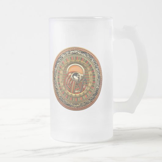 [200] Egyptische Sun God Ra Matglas Bierpul (Rechts)