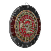 [200] Gangd gouden Scorpion op rood Dartbord (Voorkant Links)